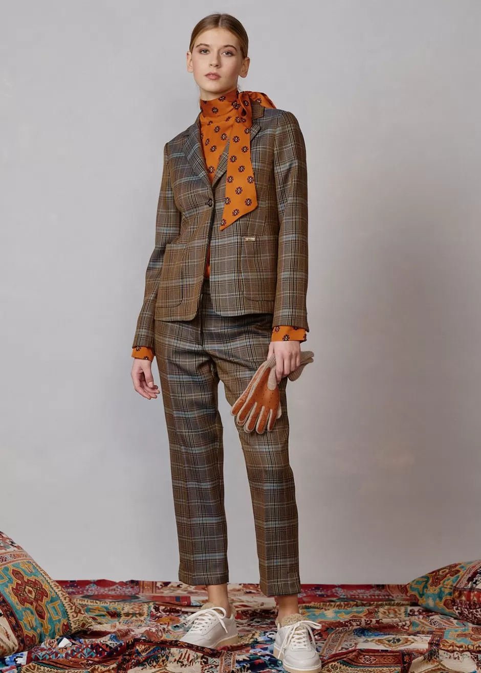 Blazer Mit Hahnentrittmuster Luramea>Luis Trenker Sale