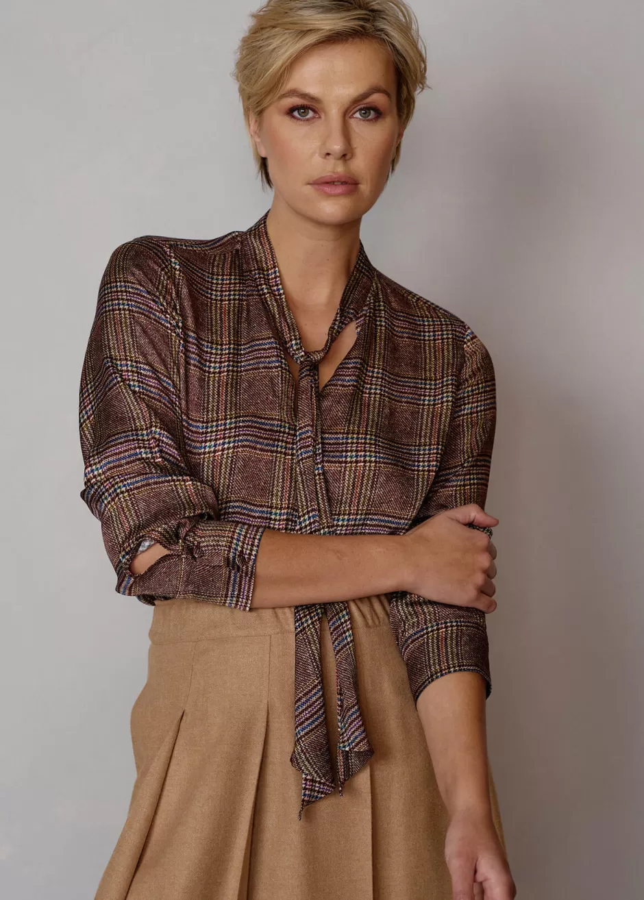 Bluse Mit Prince Of Wales Print Lubrida>Luis Trenker Cheap