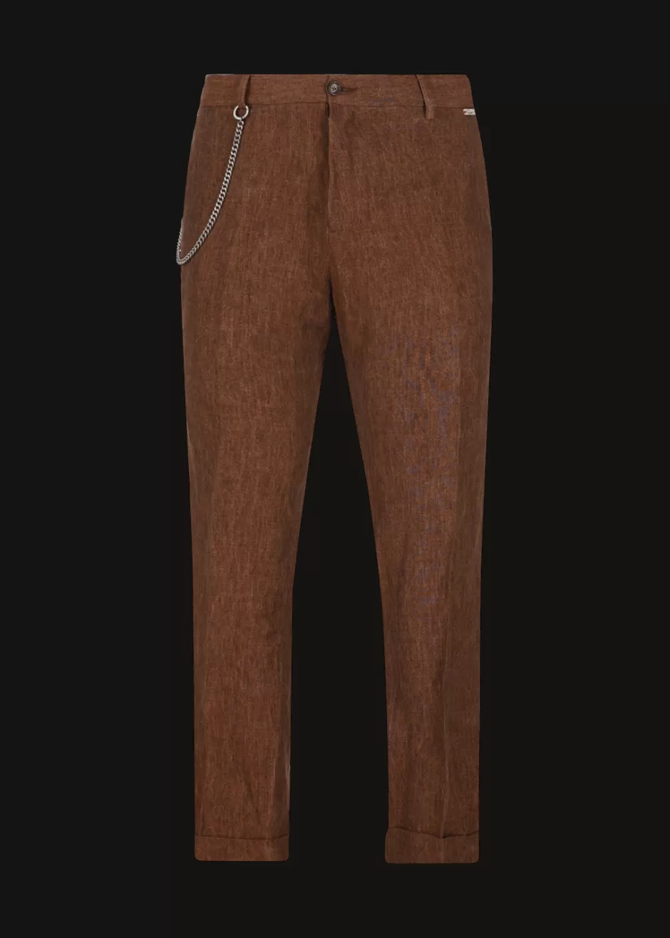 Chino-Hose Aus Reinem Leinen Lubruneu>Luis Trenker Outlet
