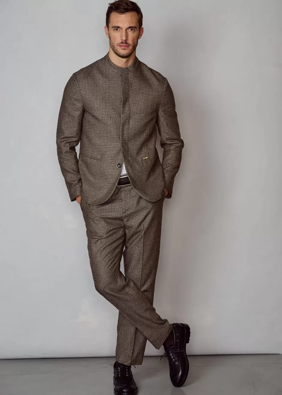 Chino-Hose Mit Hahnentrittmuster Lubogi>Luis Trenker Fashion
