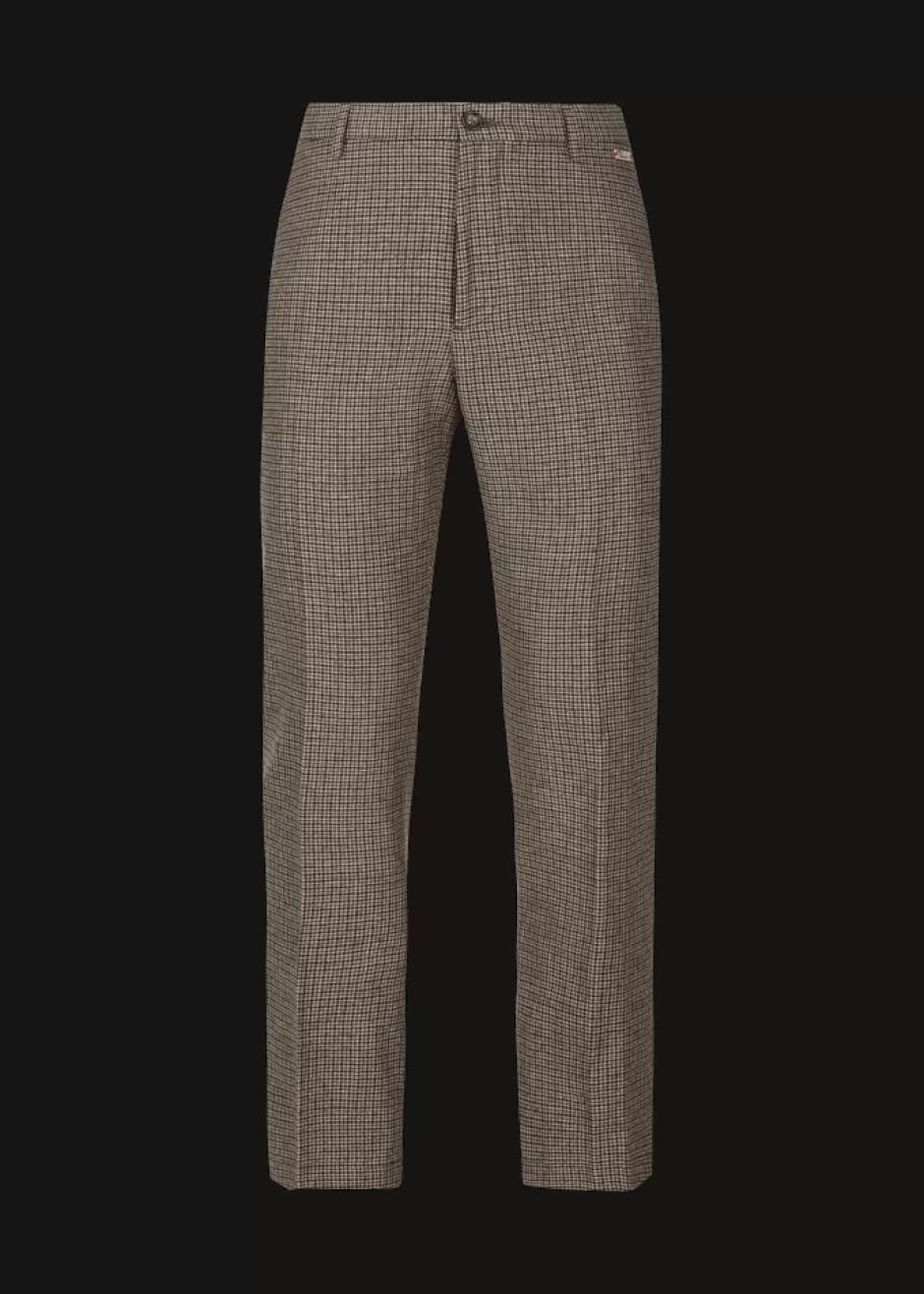 Chino-Hose Mit Hahnentrittmuster Lubogi>Luis Trenker Fashion