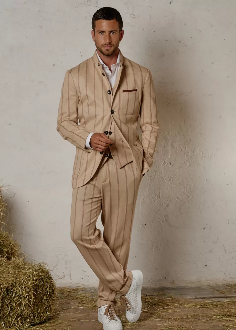 Chino-Hose Mit Nadelstreifen Lubruneu>Luis Trenker Cheap
