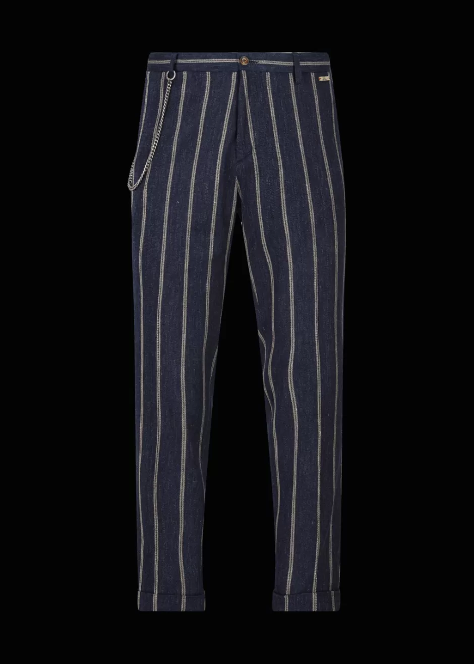 Chino-Hose Mit Nadelstreifen Lubruneu>Luis Trenker New