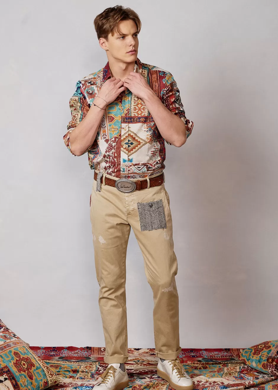 Hose Aus Baumwollgabardine Luboris>Luis Trenker Outlet