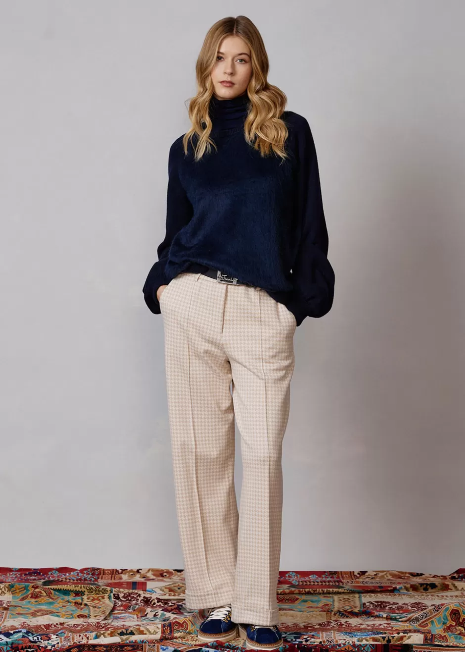 Hose Mit Hahnentrittmuster Lulara>Luis Trenker Outlet