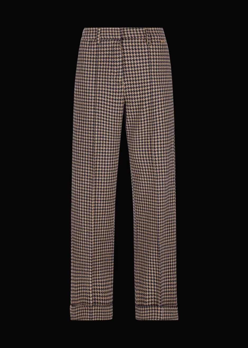 Hose Mit Hahnentrittmuster Lulara>Luis Trenker Sale