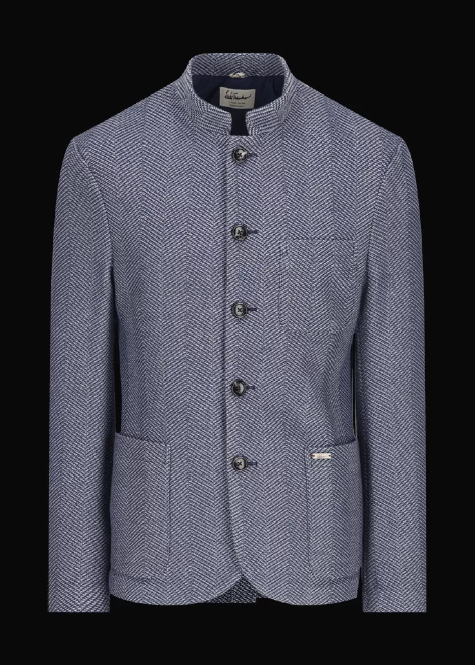 Jersey-Blazer Mit Fischgrätmuster Luigis>Luis Trenker Discount