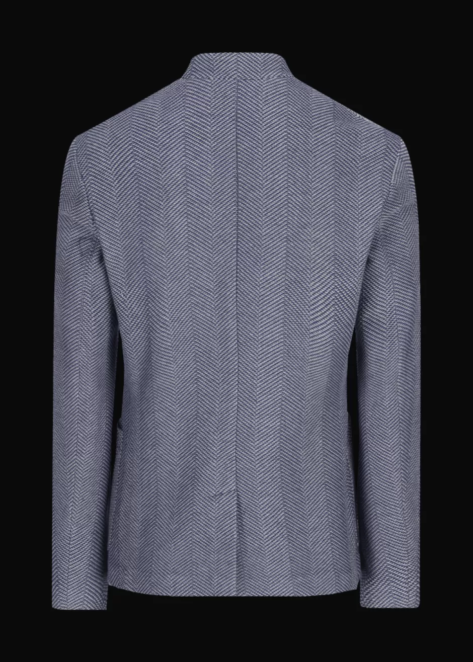 Jersey-Blazer Mit Fischgrätmuster Luigis>Luis Trenker Discount