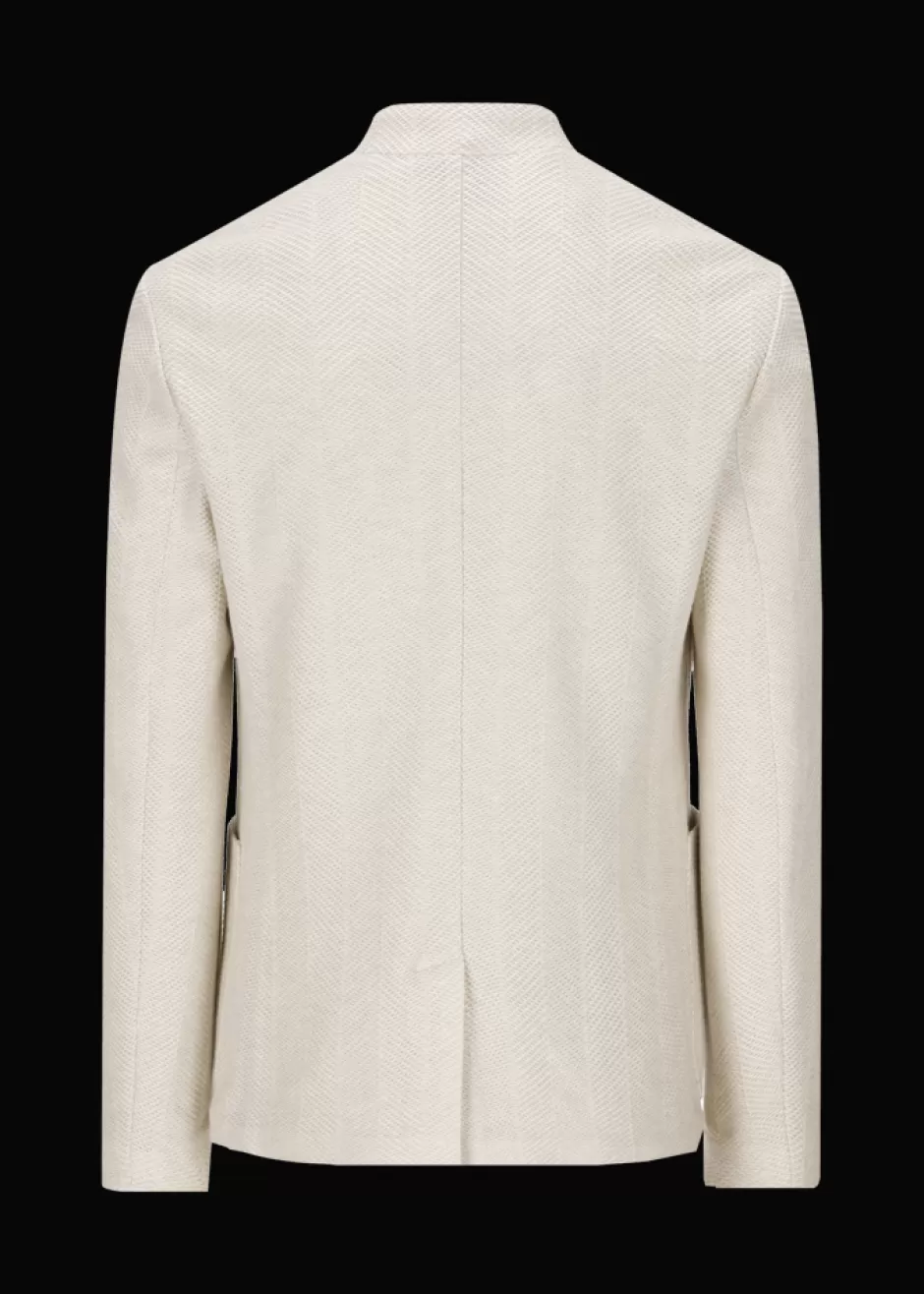 Jersey-Blazer Mit Fischgrätmuster Luigis>Luis Trenker Store