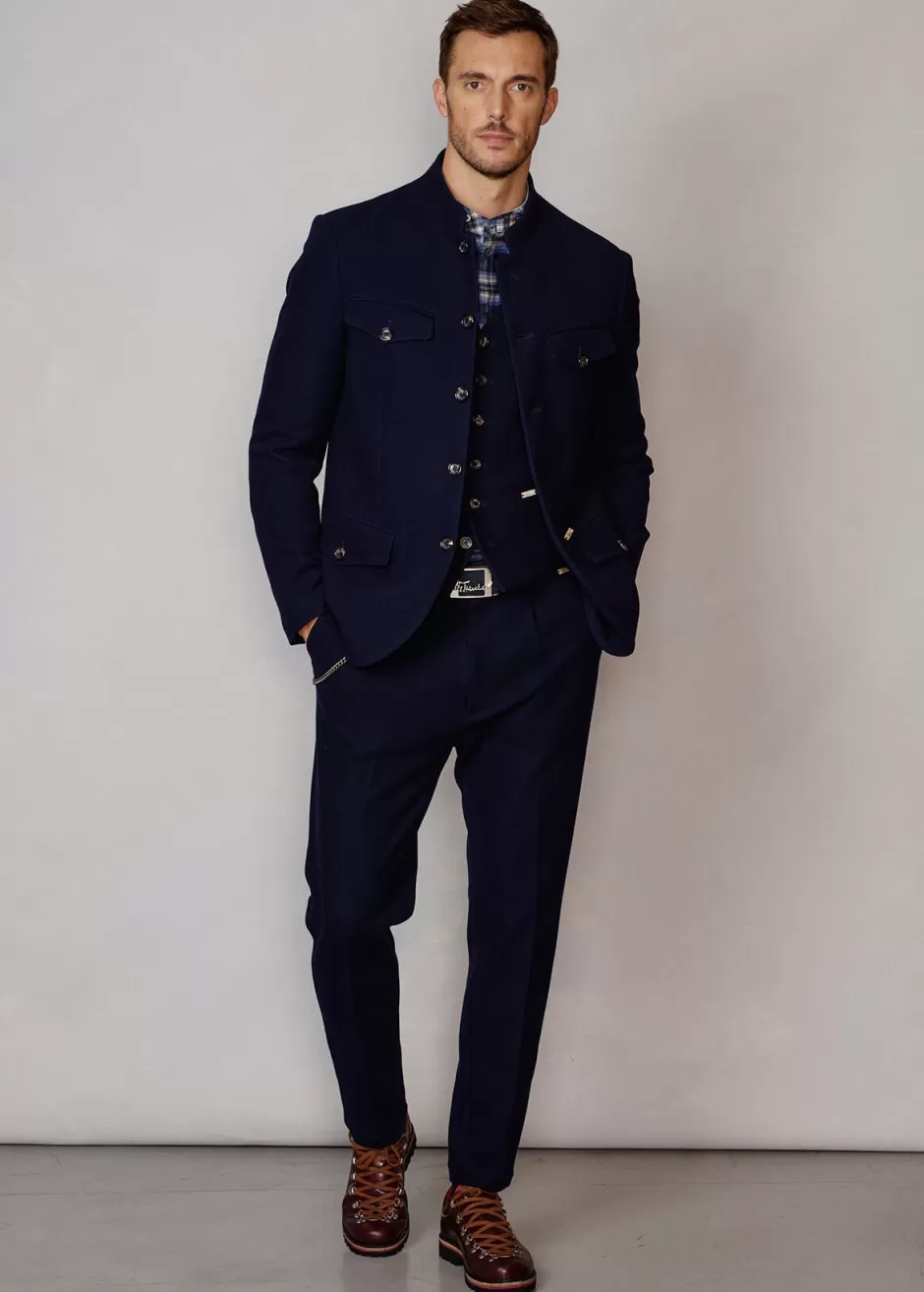 Jersey-Blazer Mit Stehkragen Lusepp>Luis Trenker Outlet