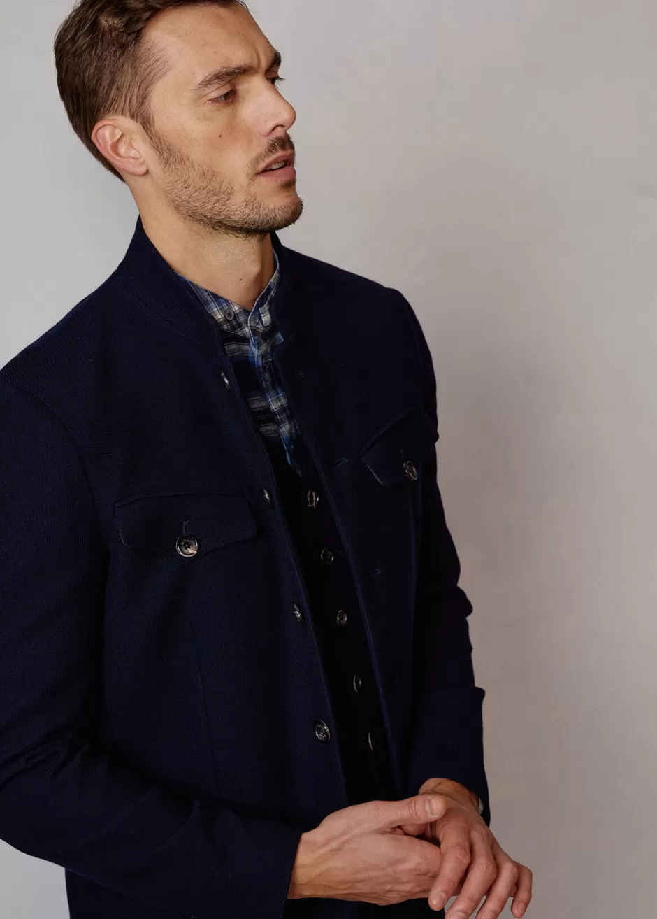 Jersey-Blazer Mit Stehkragen Lusepp>Luis Trenker Outlet