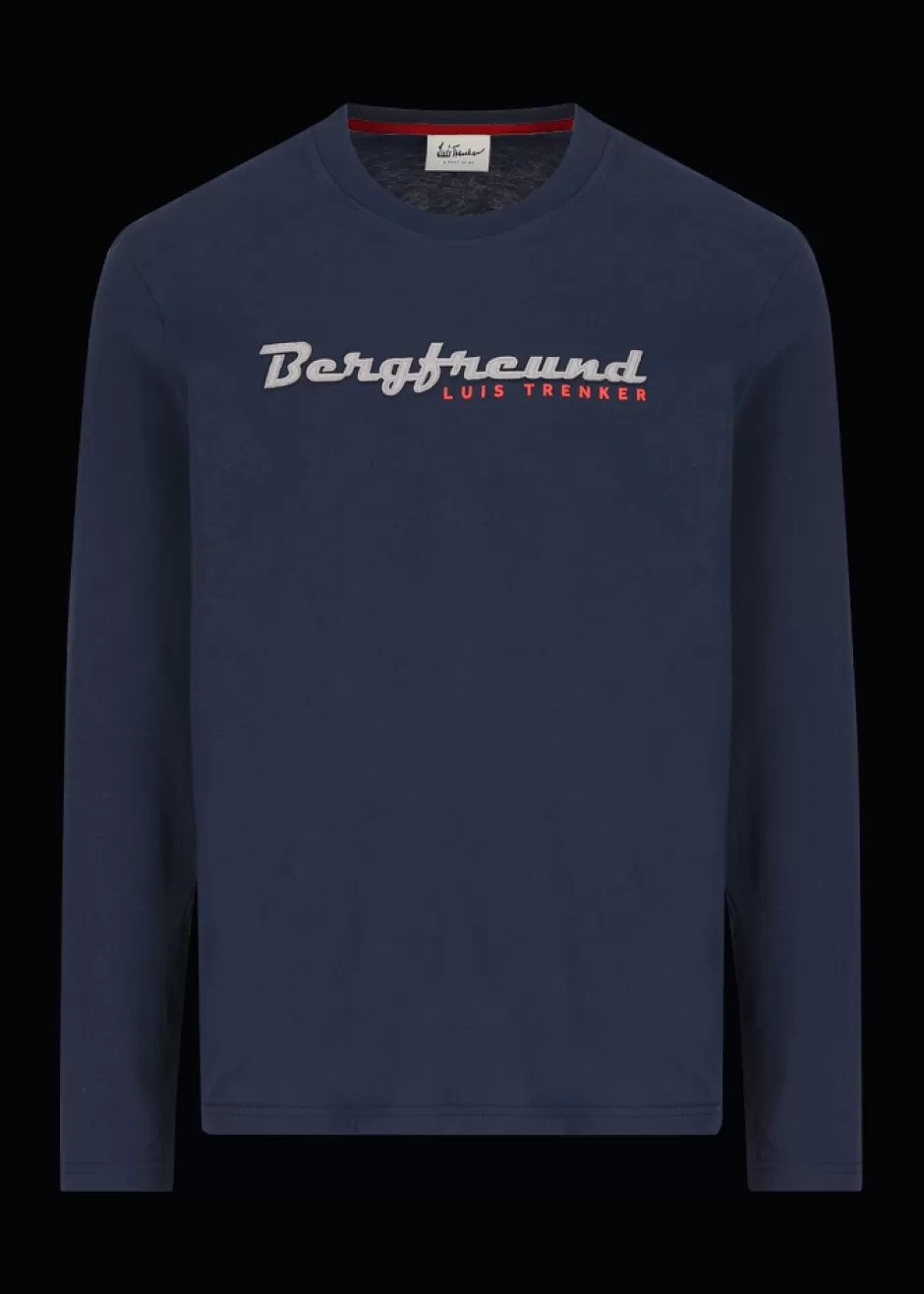 Langarmshirt Mit Schriftzug Bergfreund>Luis Trenker Sale