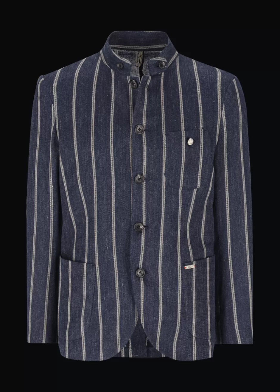 Leinenblazer Mit Nadelstreifen Lusandro>Luis Trenker Clearance