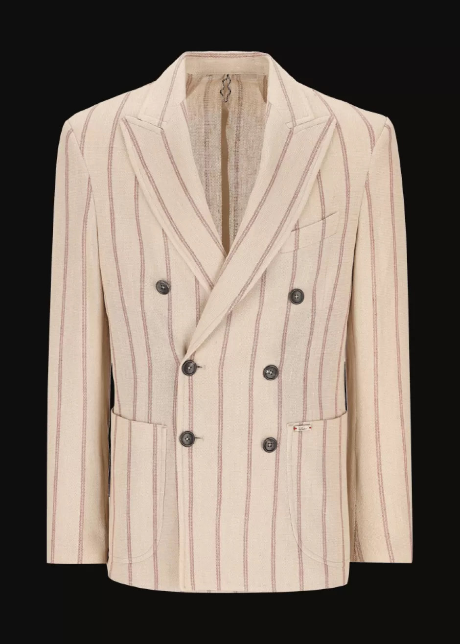 Leinenblazer Mit Nadelstreifen Lusimone>Luis Trenker Sale