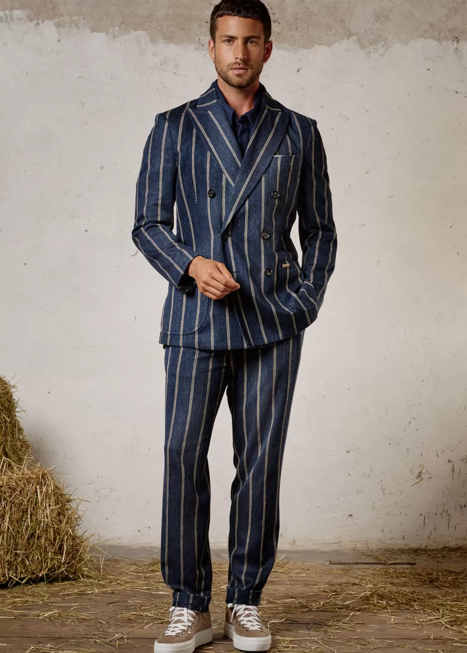 Leinenblazer Mit Nadelstreifen Lusimone>Luis Trenker New