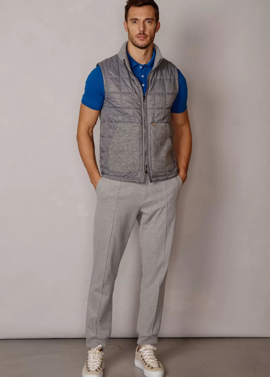 Nylon-Weste Mit Strickkragen Lugus>Luis Trenker Discount