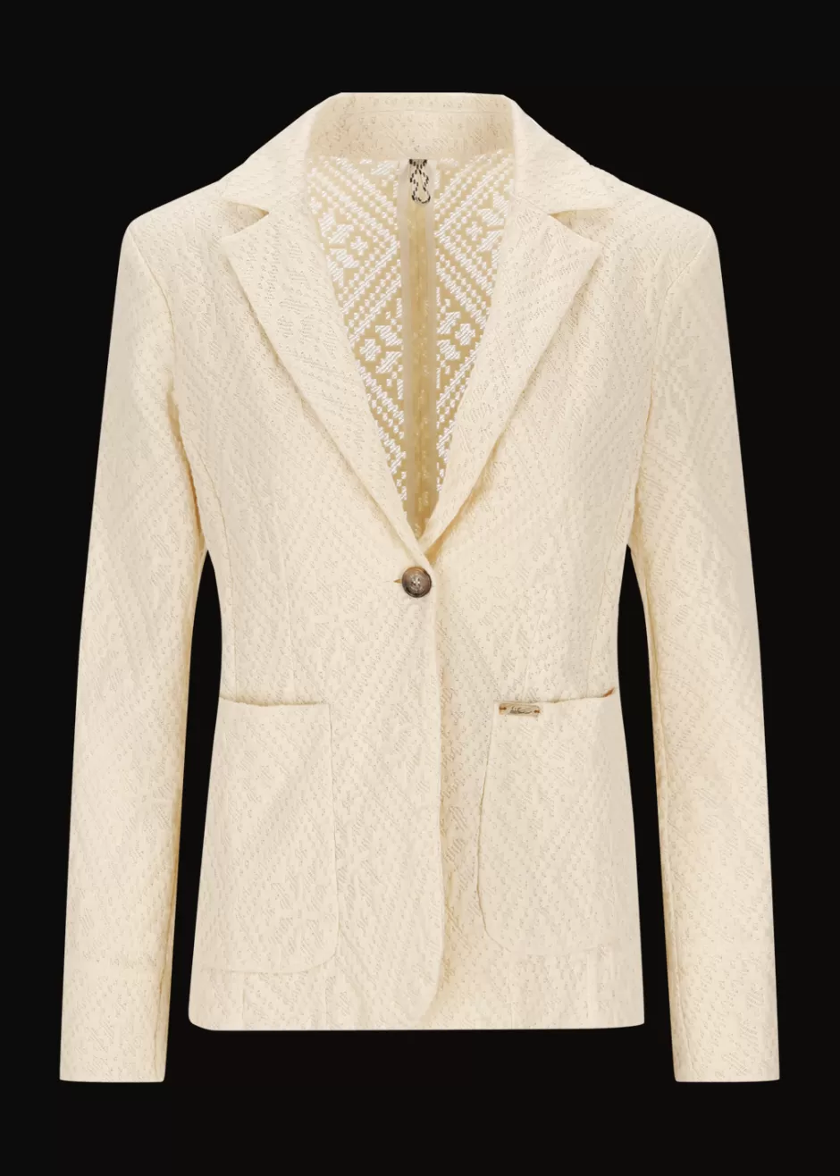 One-Button-Blazer Aus Jersey-Spitze Luregina>Luis Trenker Sale