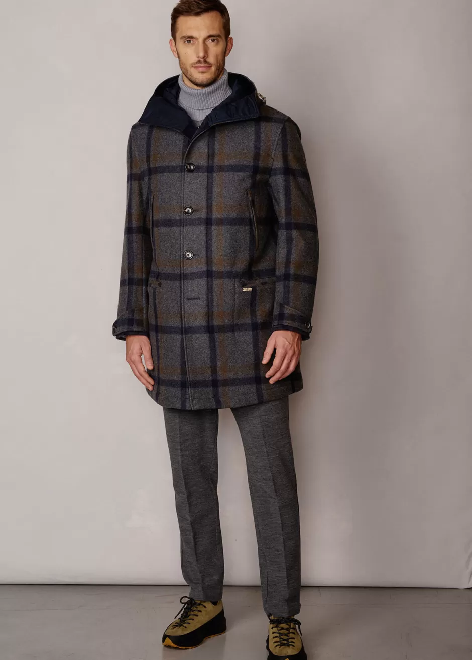 Parka Mit Karomuster Lujosef>Luis Trenker Discount