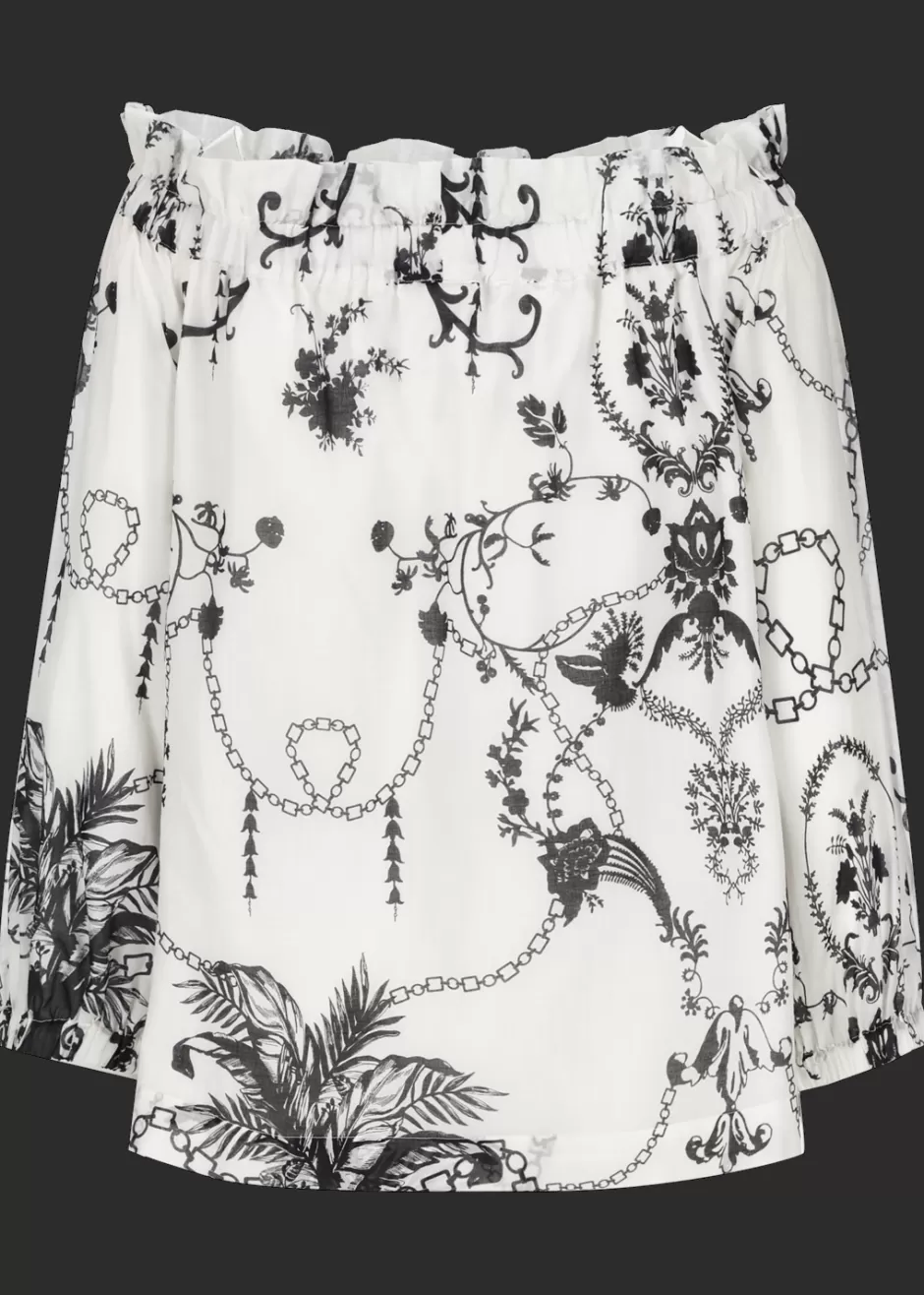 Schulterfreie Bluse Mit Muster Lufebe>Luis Trenker Discount