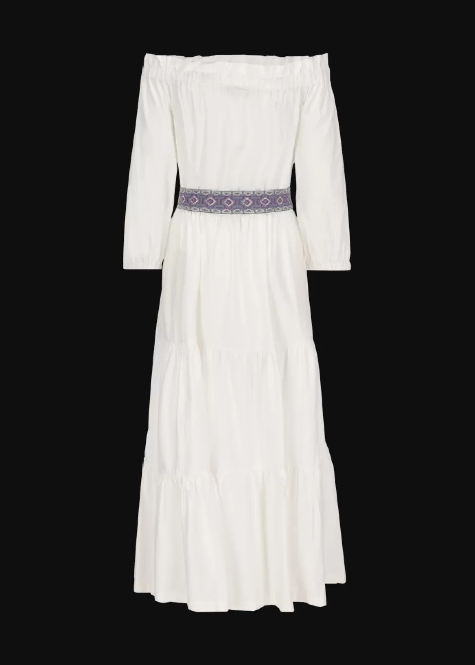 Schulterfreies Volantkleid Mit Gürtel Lucamilla>Luis Trenker Clearance