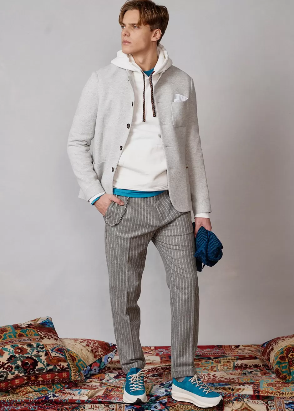 Schurwoll-Hose Mit Nadelstreifen Lubruneu>Luis Trenker Fashion