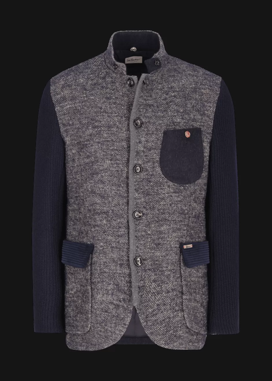 Strickblazer Im Materialmix Lusandro>Luis Trenker Cheap
