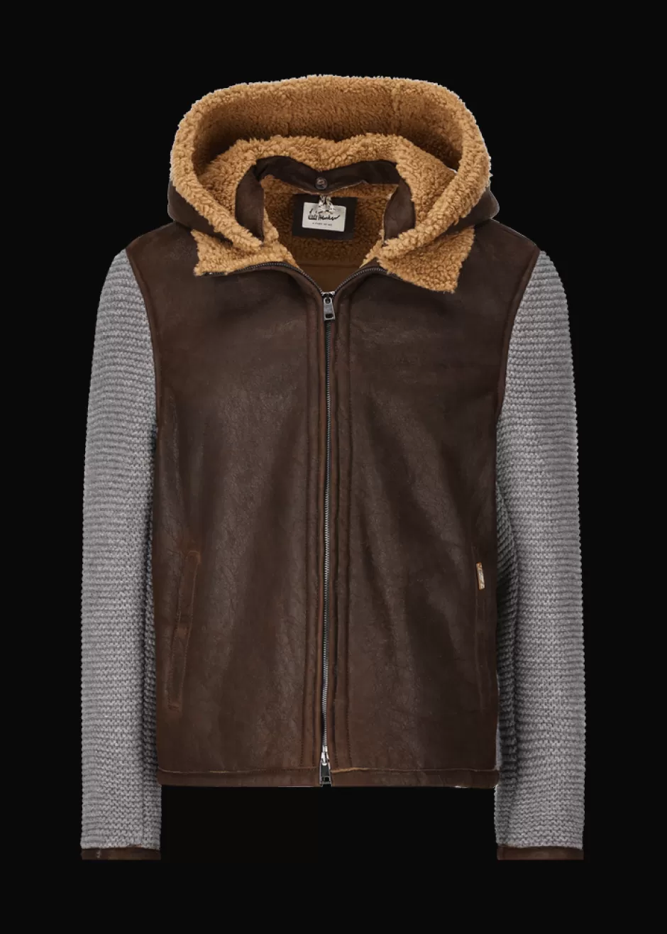Strickjacke Mit Ledervorderteil Luwallace>Luis Trenker Flash Sale