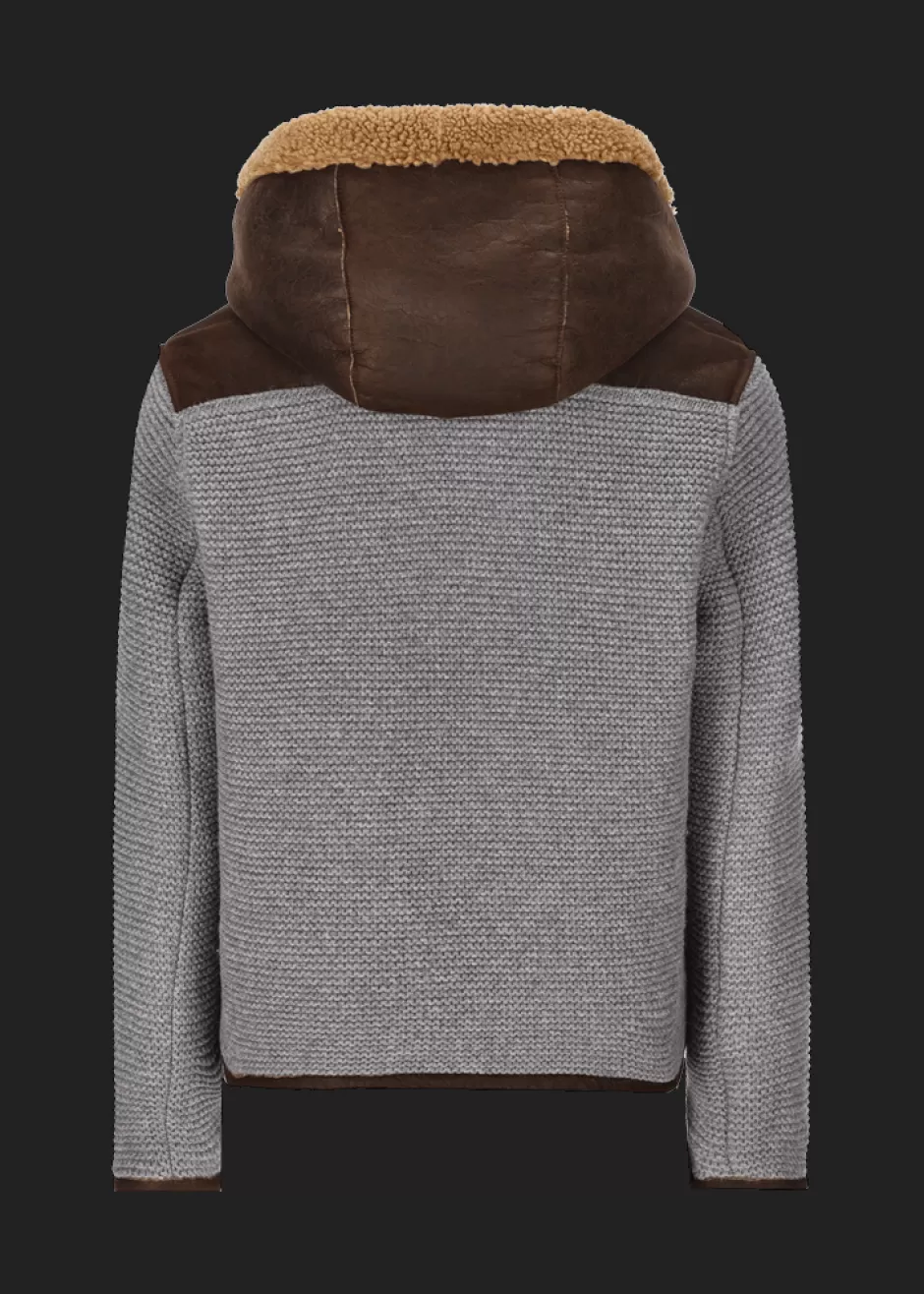 Strickjacke Mit Ledervorderteil Luwallace>Luis Trenker Flash Sale