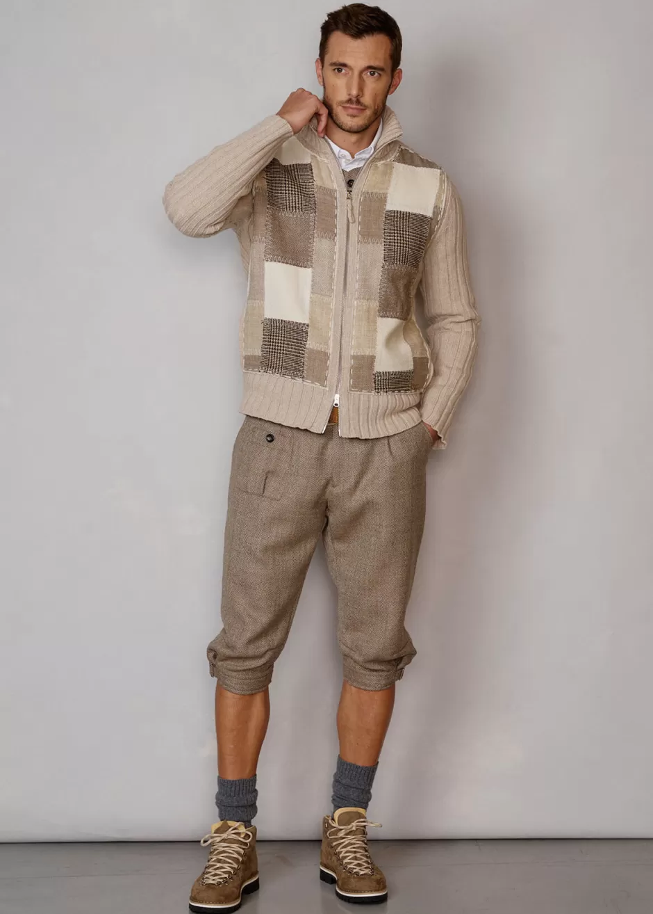 Strickjacke Mit Patchwork-Vorderteil Luwilli>Luis Trenker Sale