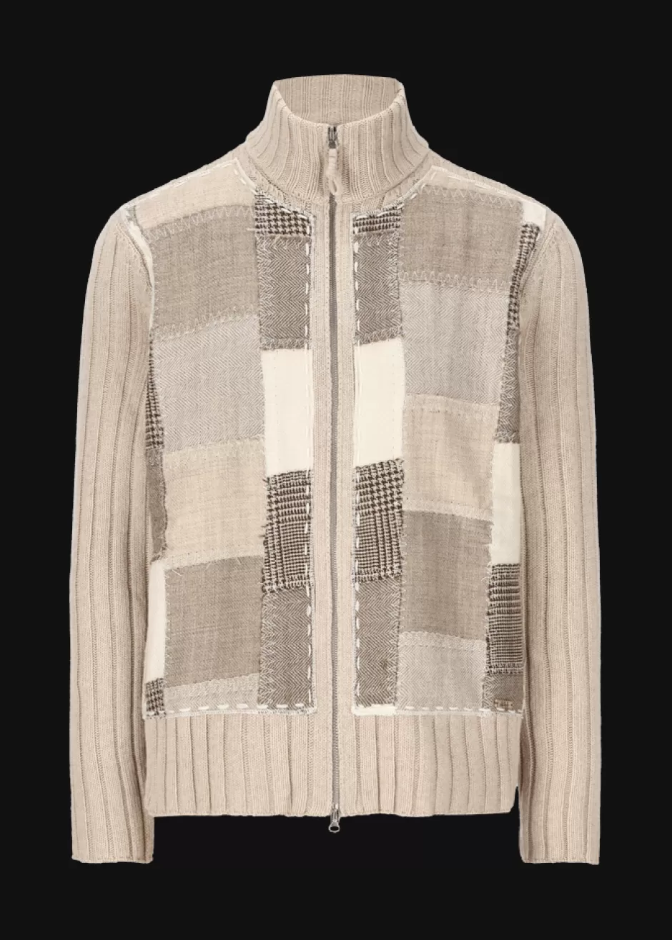 Strickjacke Mit Patchwork-Vorderteil Luwilli>Luis Trenker Sale