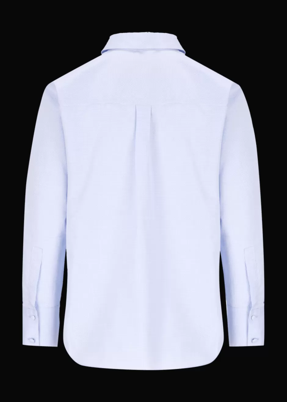 Strukturierte Baumwoll-Bluse Lubarbara>Luis Trenker Shop