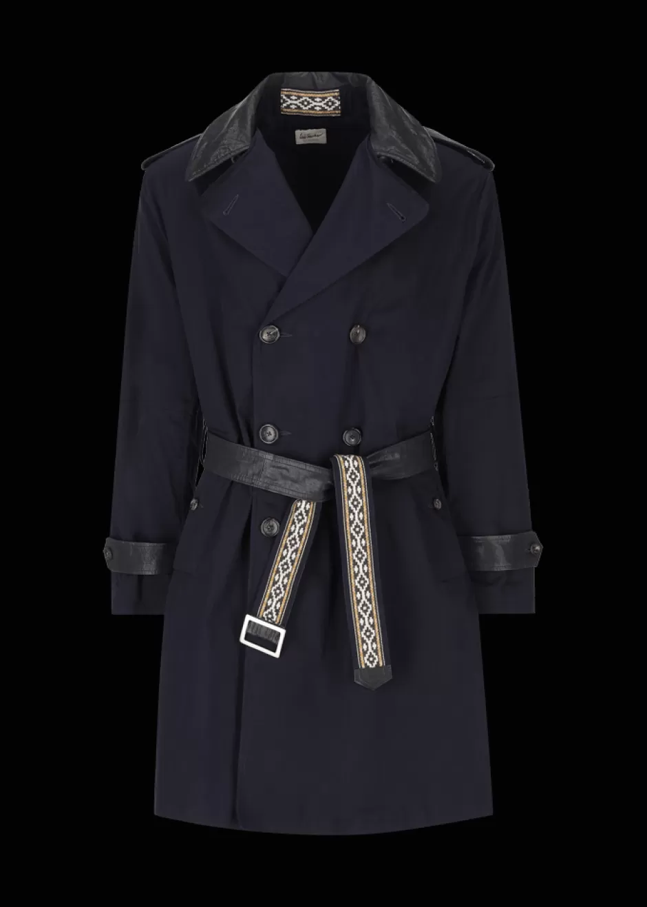 Trenchcoat Mit Lederdetails Lufelipe>Luis Trenker Hot