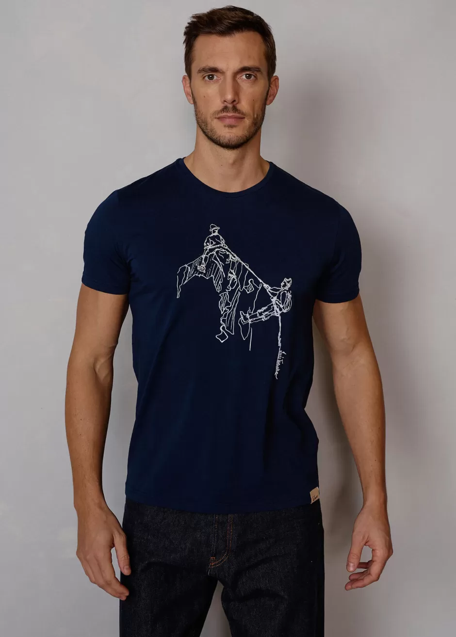 T-Shirt Mit Bergsteiger-Print Lueinar>Luis Trenker Online