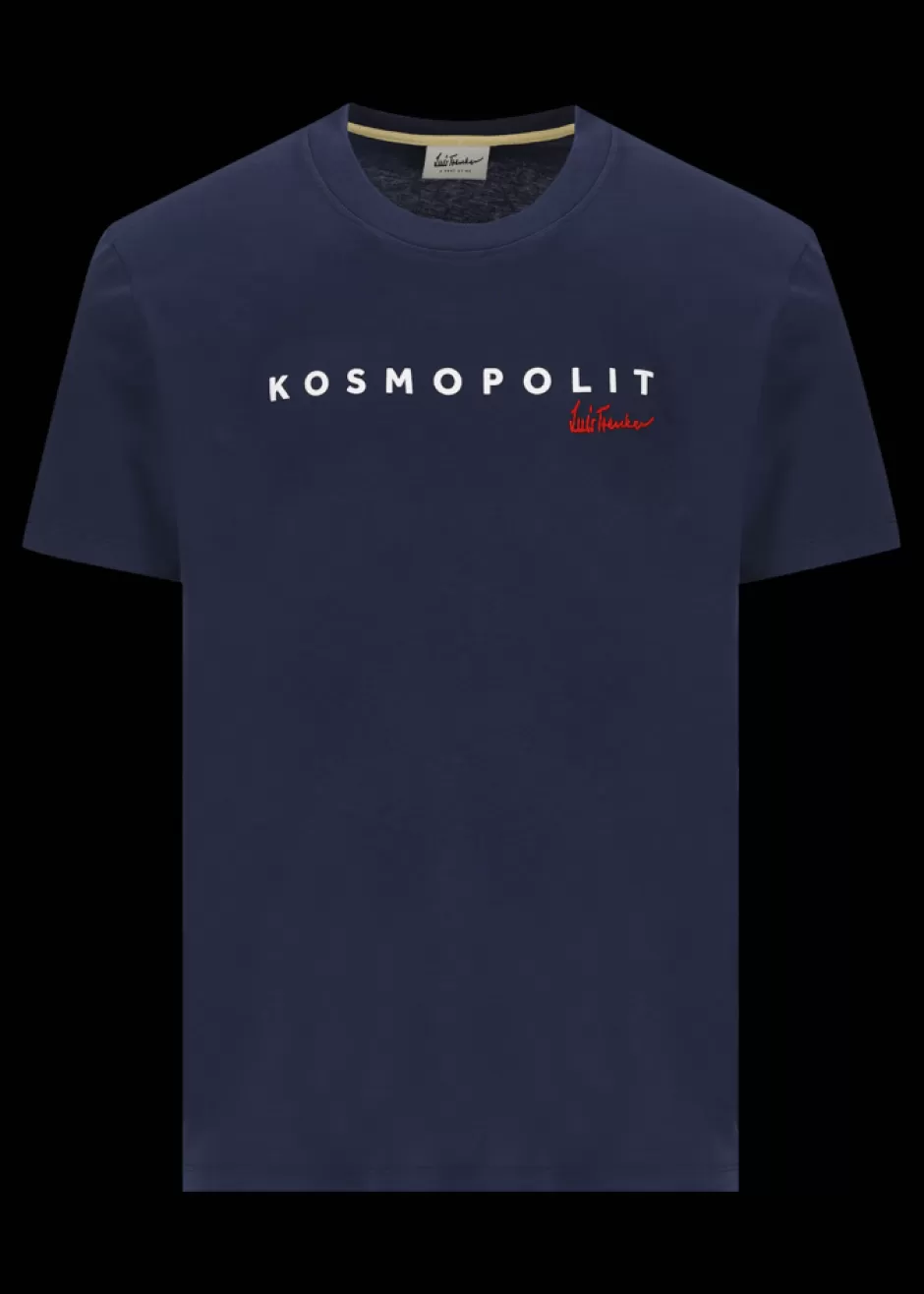 T-Shirt Mit Logostickerei Und Print Kosmopolit>Luis Trenker Shop