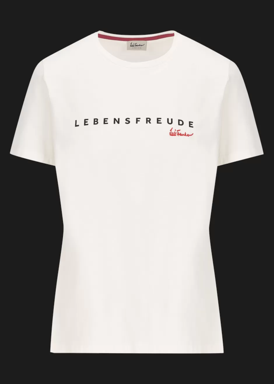 T-Shirt Mit Schriftzug Lebensfreude>Luis Trenker Fashion