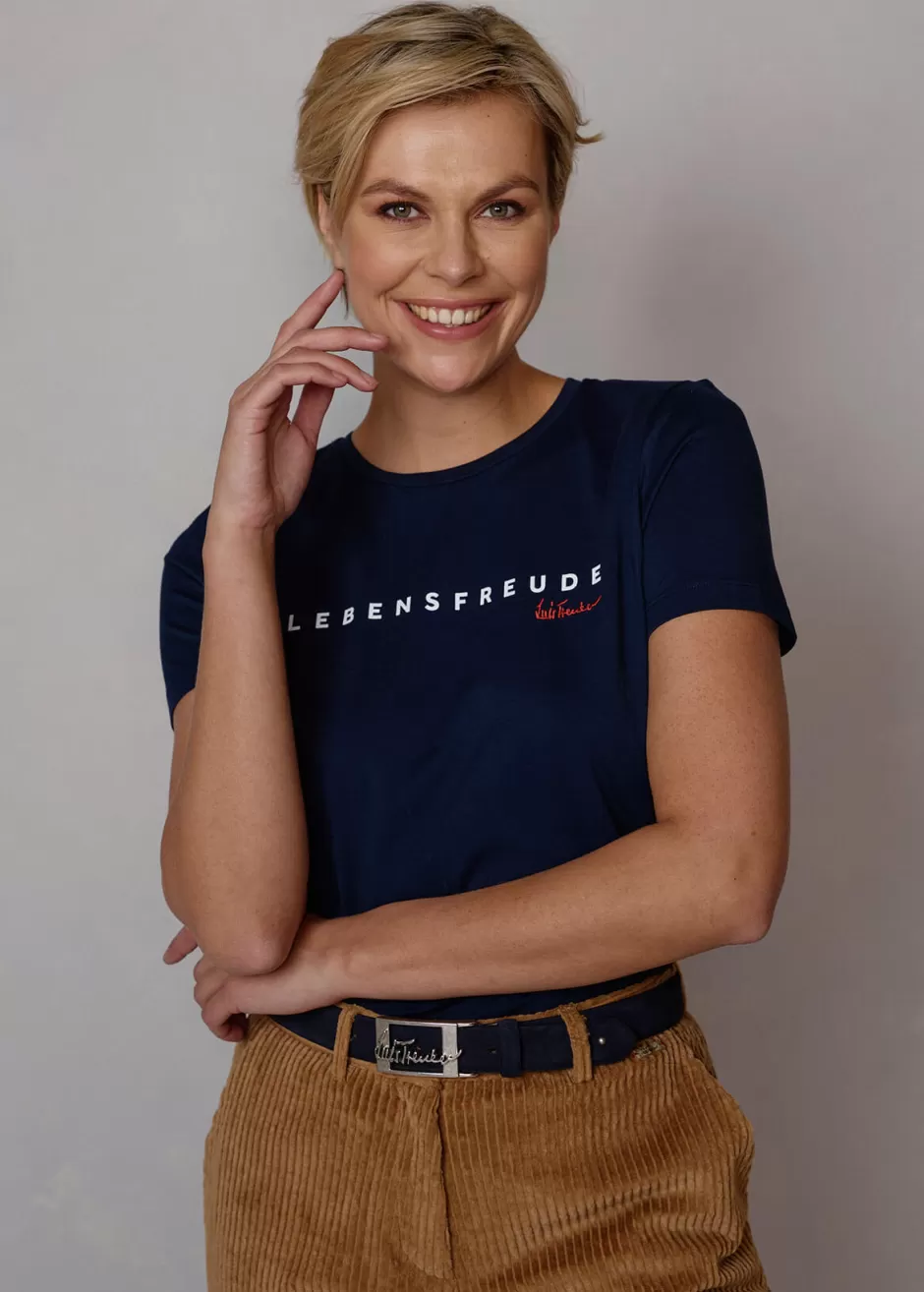 T-Shirt Mit Schriftzug Lebensfreude>Luis Trenker Cheap