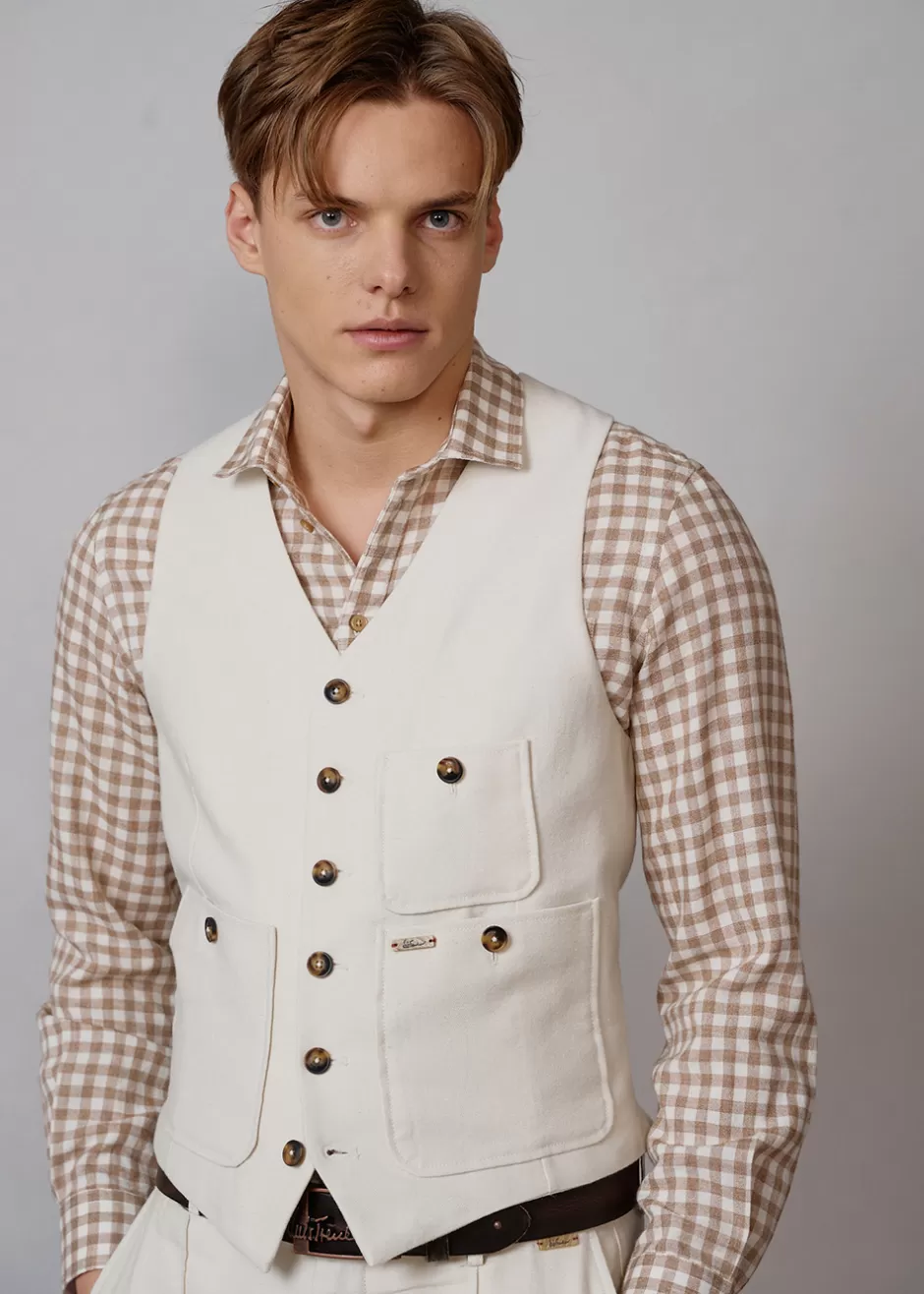 Twill-Weste Luseba>Luis Trenker Hot
